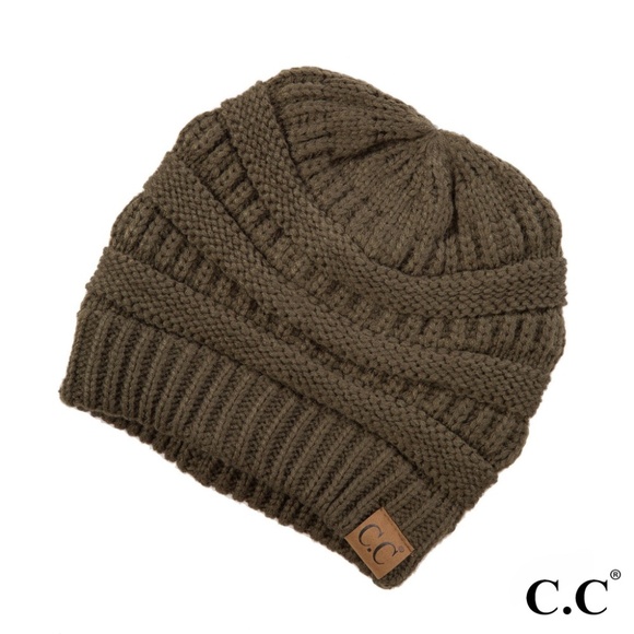 CC Boutique Accessories - NWT New Olive Original CC Beanie